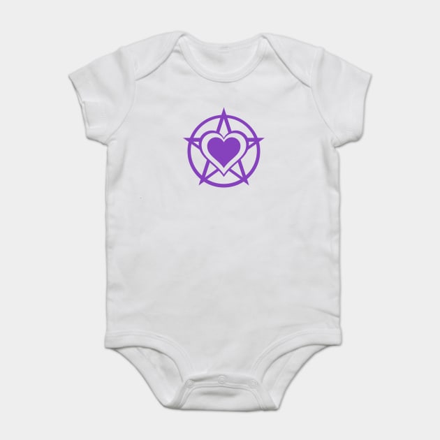 Purple Pagan Heart Cheeky Witch® Baby Bodysuit by Cheeky Witch